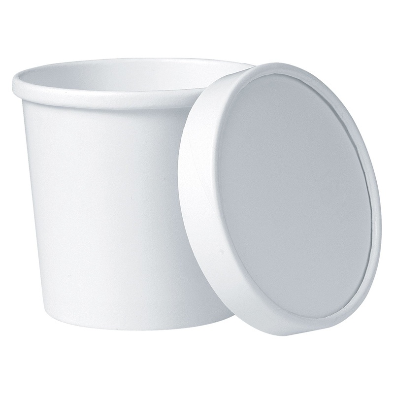 FLEXSTYLE FOOD LID CONTAINER, 3.6″ DIA., 12.1 OZ, WHITE, 250/CARTON