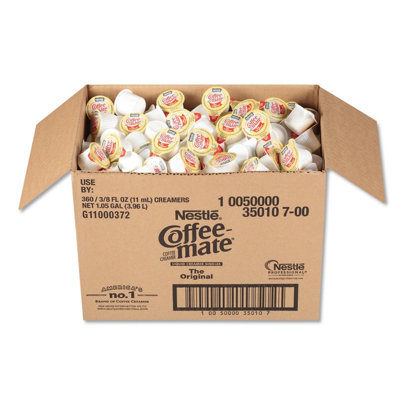 LIQUID COFFEE CREAMER, ORIGINAL, 0.38 OZ MINI CUPS, 360/CARTON