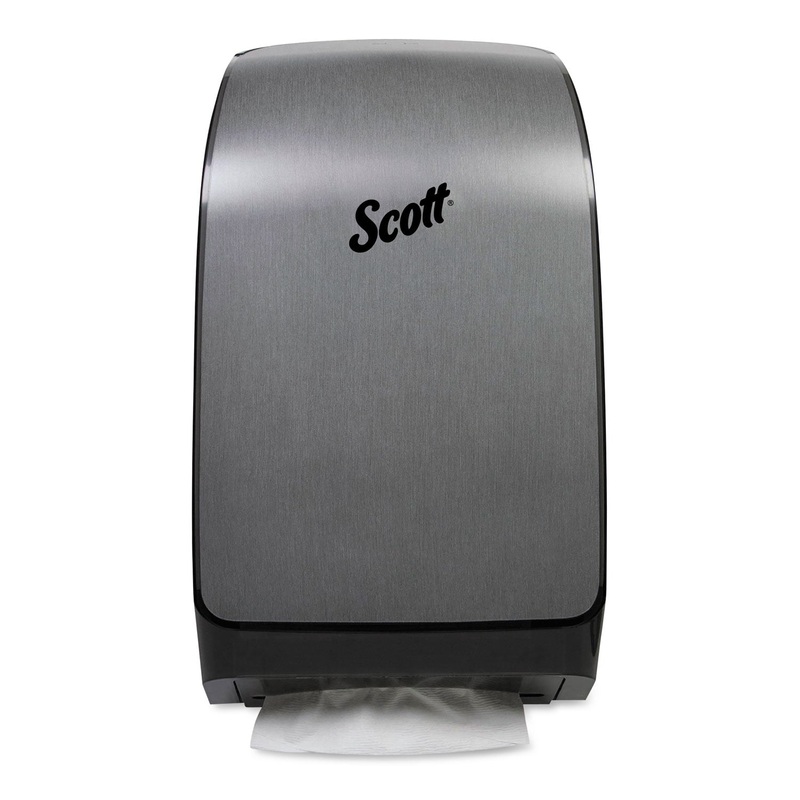 MOD* SCOTTFOLD* TOWEL DISPENSER, PLASTIC, BRUSHED METALLIC,10 3/5 X 5.48 X 18.79