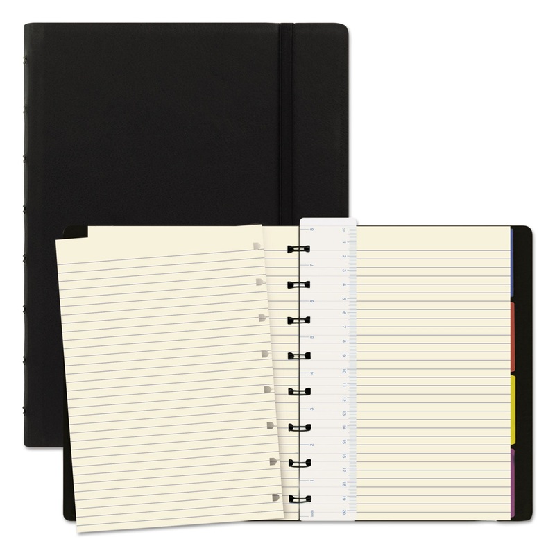 NOTEBOOK, 1 SUBJECT, MEDIUM/COLLEGE RULE, BLACK COVER, 8.25 X 5.81, 112 SHEETS