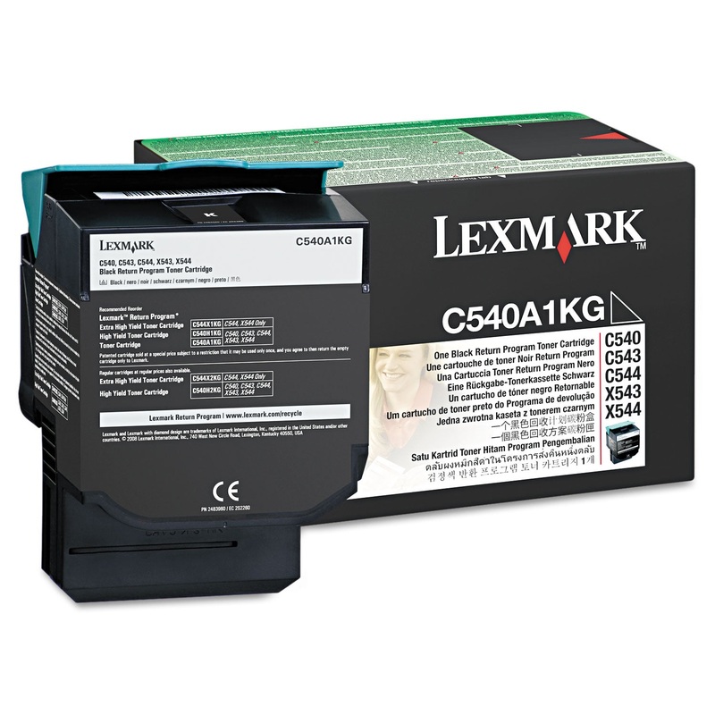 C540A1KG RETURN PROGRAM TONER, 1000 PAGE-YIELD, BLACK