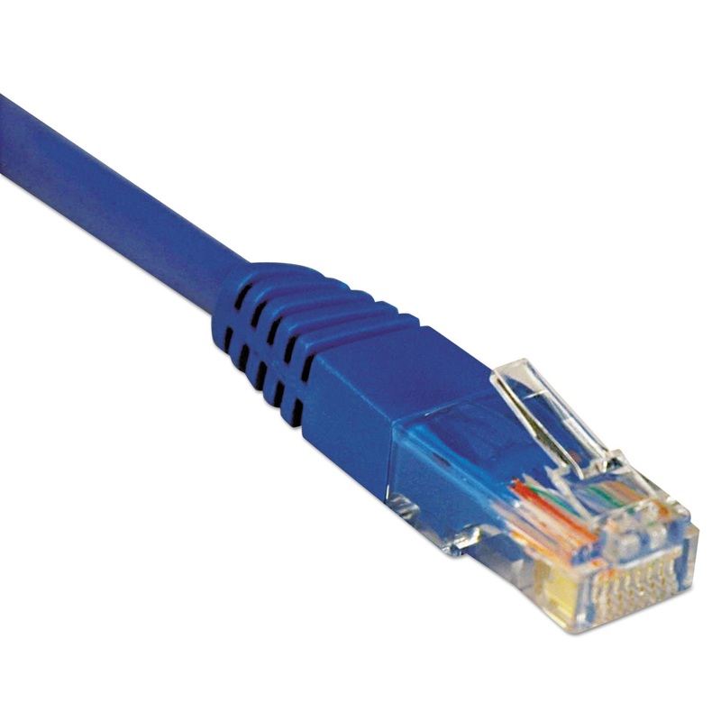 CAT5E 350MHZ MOLDED PATCH CABLE, RJ45 (M/M), 7 FT., BLUE