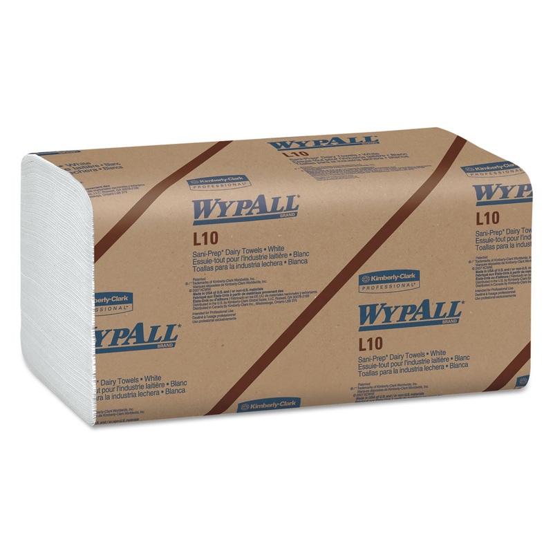 L10 Sani-Prep Dairy Towels, Banded, 1-Ply, 10 1/2 X 9 3/10, 200/pk, 12 Pk/carton