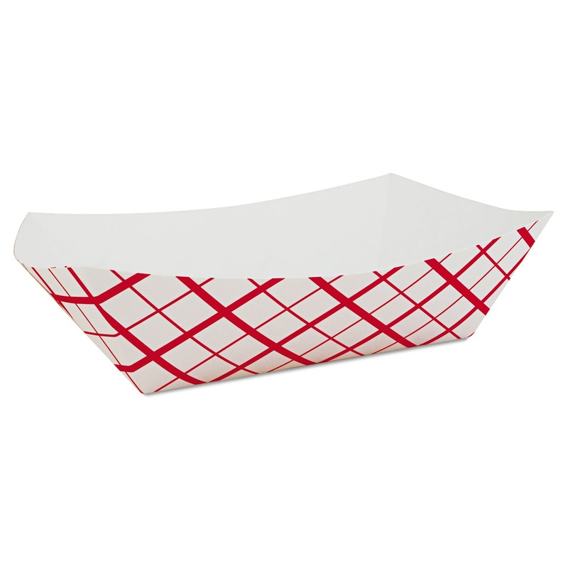 Paper Food Baskets, Red/white Checkerboard, 10 Lb Capacity, 250/carton