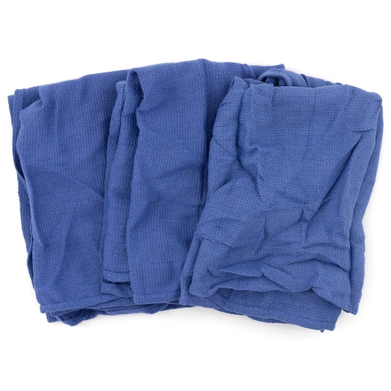 RECLAIMED SURGICAL HUCK TOWEL, BLUE, 25 TOWELS/CARTON