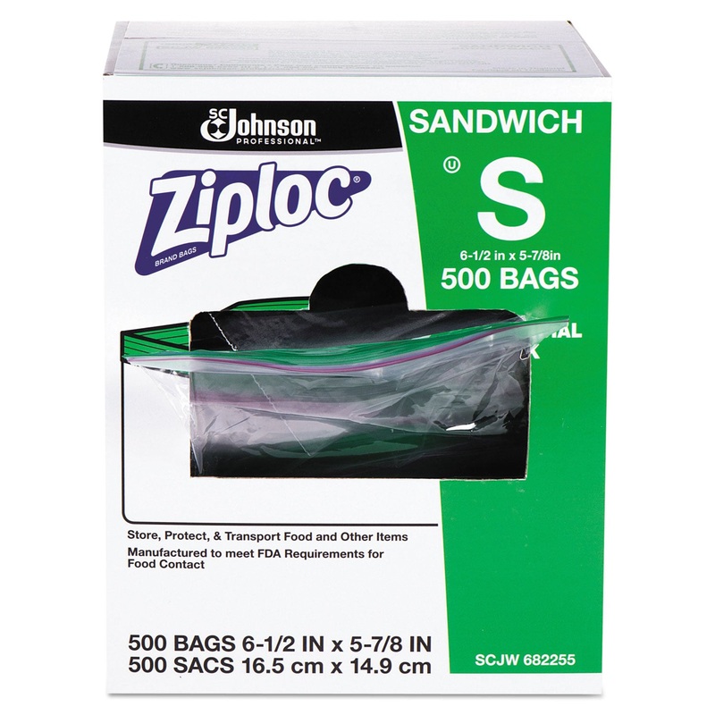 RESEALABLE SANDWICH BAGS, 1.2 MIL, 6.5″ X 6″, CLEAR, 500/BOX