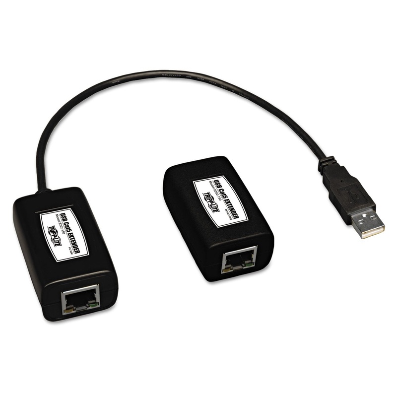 USB OVER CAT5/CAT6 EXTENDER, TRANSMITTER AND RECEIVER, 1 PORT, UP TO 150 FT
