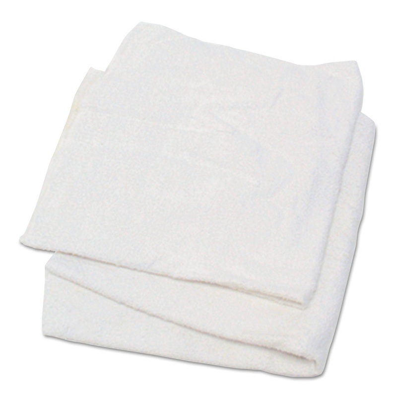 WOVEN TERRY RAGS, WHITE, 15 X 17, 25 LB/CARTON