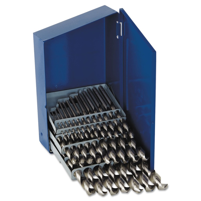 29-Piece High-Speed Steel Drill Bit Set, 3/8in Shank