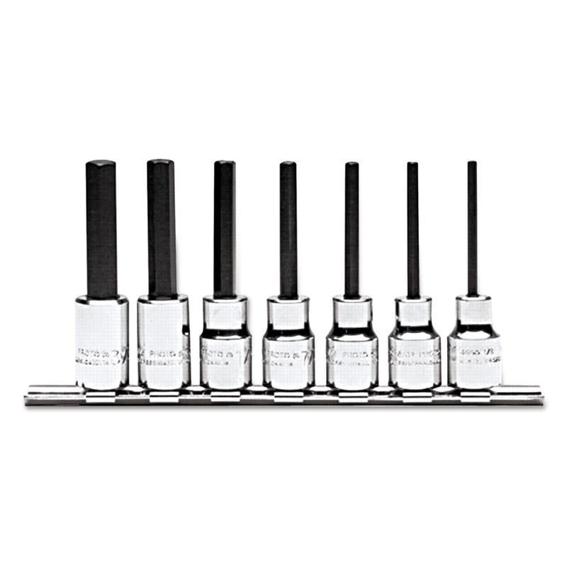7-Piece Hex-Bit Socket Set, Sae, 3/8″ Drive, 1/8″ To 3/8″