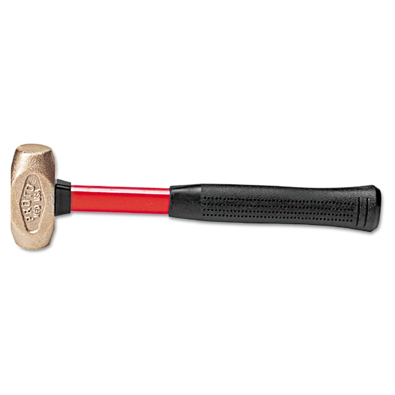 Brass Hammer, 1.5lb, Fiberglass Hammer