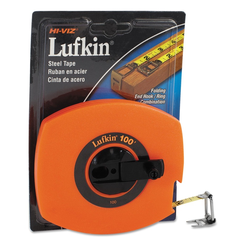 Hi-Viz Universal Lightweight Measuring Tapes, 3/8″ X 100ft, Yellow Blade