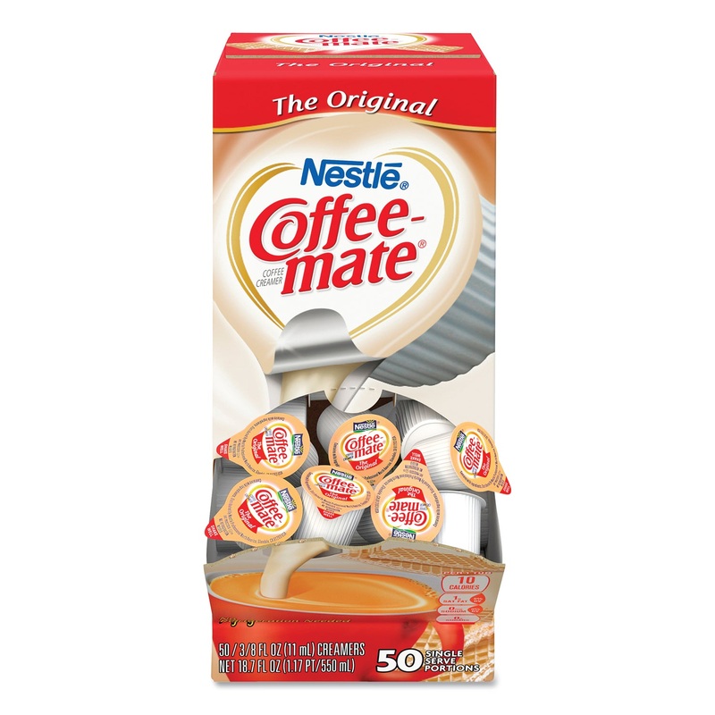 LIQUID COFFEE CREAMER, ORIGINAL, 0.38 OZ MINI CUPS, 50/BOX