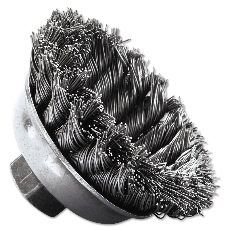 Sra-3 General-Duty Knot Wire Cup Brush, .020, 5/8-113, 1/2″ Dia