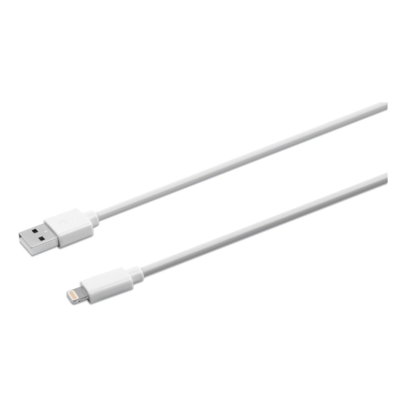 USB LIGHTNING CABLE, 10 FT, WHITE