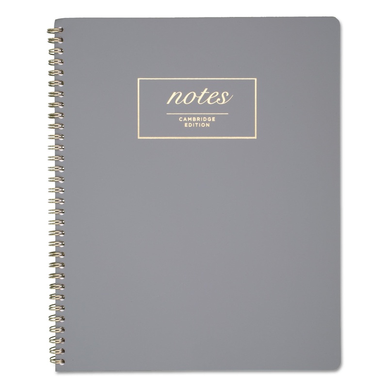 WORKSTYLE NOTEBOOK, 1 SUBJECT, WIDE/LEGAL RULE, GRAY COVER, 11 X 9, 80 SHEETS