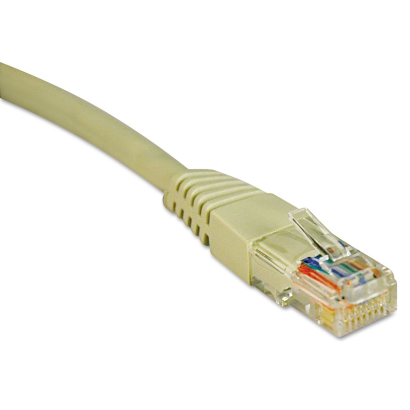 CAT5E 350MHZ MOLDED PATCH CABLE, RJ45 (M/M), 25 FT., GRAY