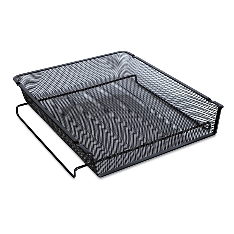DELUXE MESH STACKABLE FRONT LOAD TRAY, 1 SECTION, LETTER SIZE FILES, 11.25″ X 13″ X 2.75″, BLACK