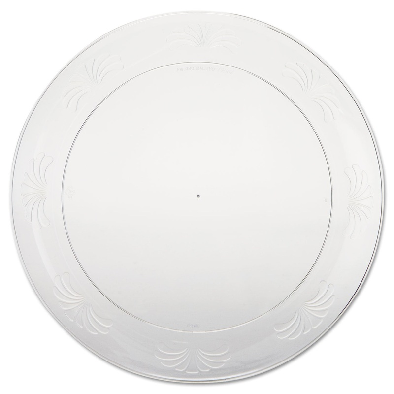 Designerware Plastic Plates, 9 Inches, Clear, Round