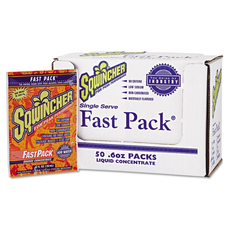 Fast Pack Drink Package, Orange, .6oz Packet, 200/carton