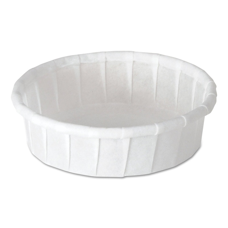 Paper Portion Cups, 3/4 Oz., White, 250/pack, 20 Packs/carton
