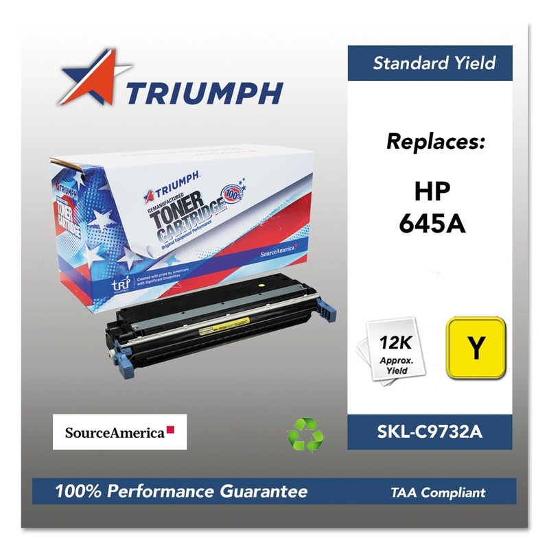 751000NSH0196 REMANUFACTURED C9732A (645A) TONER, 12000 PAGE-YIELD, YELLOW