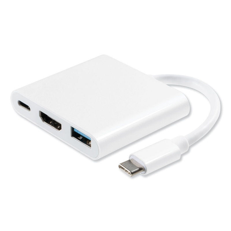 USB TYPE-C HDMI MULTIPORT ADAPTER, HDMI; USB-C; USB 3.0
