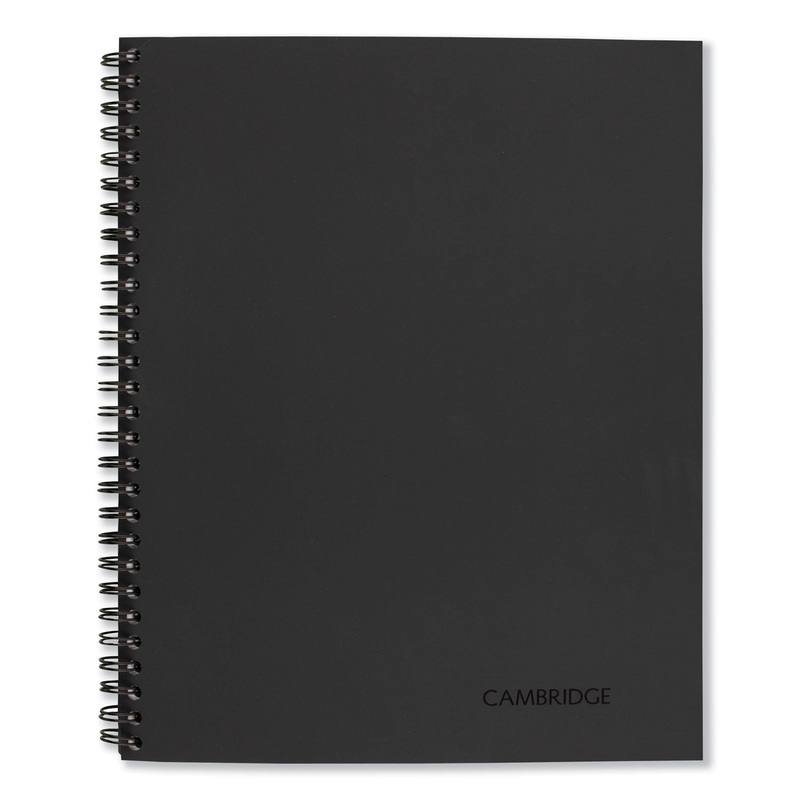 WIREBOUND BUSINESS NOTEBOOK, WIDE/LEGAL RULE, BLACK COVER, 9.5 X 6.68, 80 SHEETS