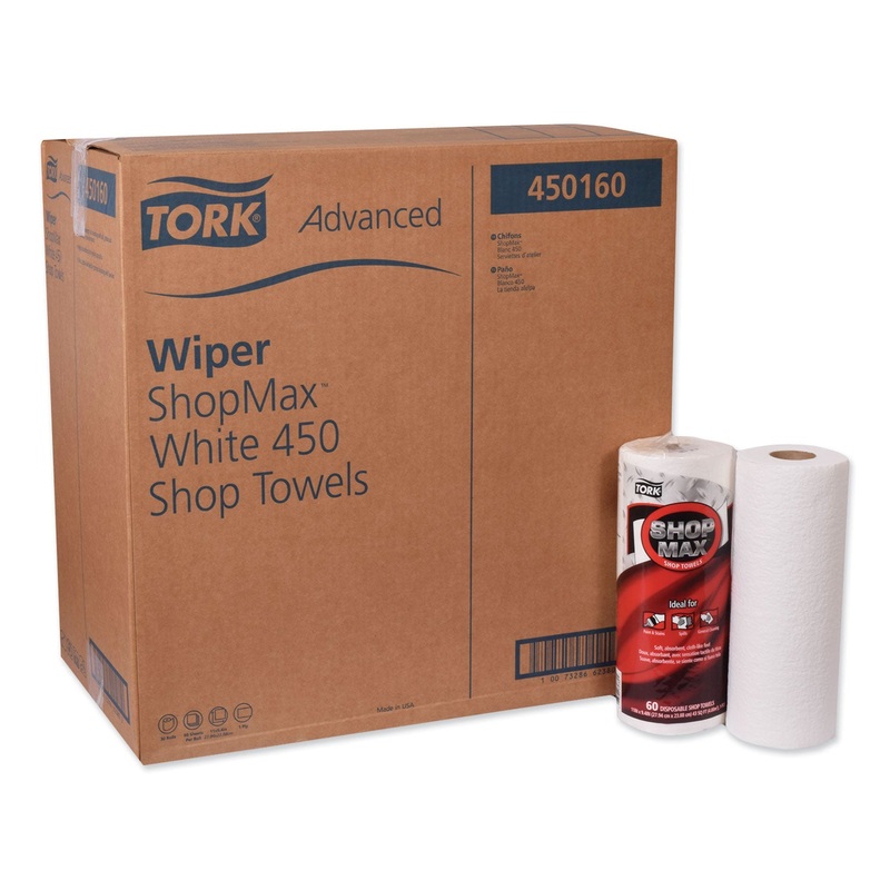 ADVANCED SHOPMAX WIPER 450, 11 X 9.4, WHITE, 60/ROLL, 30 ROLLS/CARTON