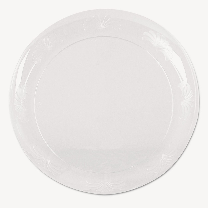 Designerware Plastic Plates, 10 1/4 Inches, Clear, Round, 8/pack