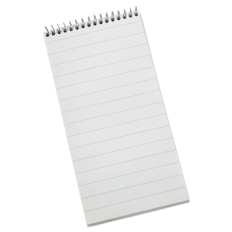 EARTHWISE BY OXFORD REPORTER’S NOTEBOOK, PITMAN RULE, 4 X 8, WHITE, 70 SHEETS