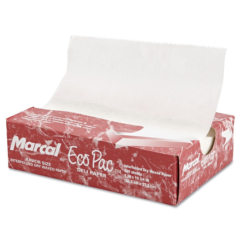 Eco-Pac Natural Interfolded Dry Wax Paper, 8″ X 10.75″, 500/box, 12 Boxes/carton
