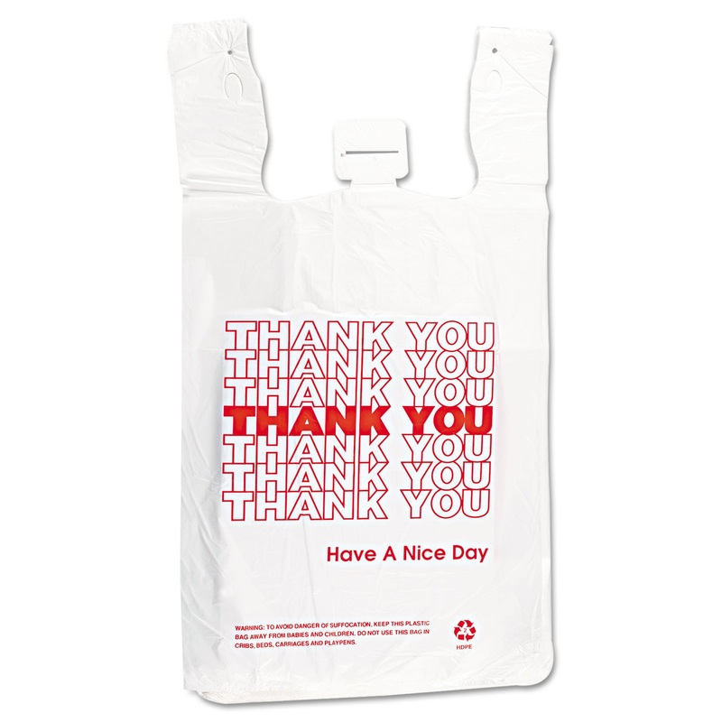 HDPE T-SHIRT BAGS, 14 MICRONS, 12″ X 23″, WHITE, 500/CARTON