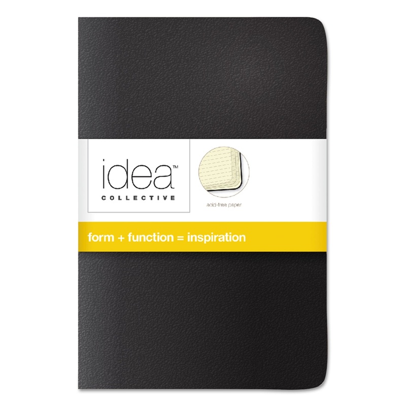 IDEA COLLECTIVE JOURNAL, WIDE/LEGAL RULE, ASSORTED COVER COLORS, 5.5 X 3.5, 40 SHEETS, 2/PACK