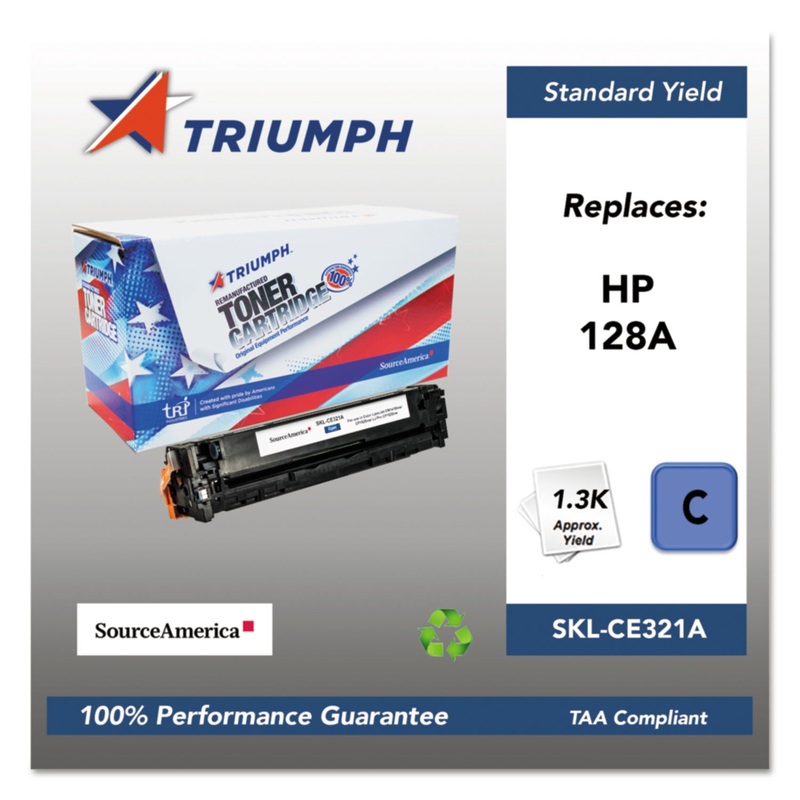 751000NSH1110 REMANUFACTURED CE321A (128A) TONER, 1300 PAGE-YIELD, CYAN