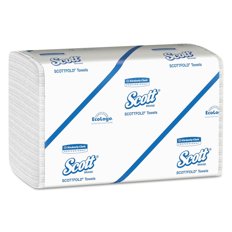 PRO SCOTTFOLD TOWELS, 7 4/5 X 12 2/5, WHITE, 175 TOWELS/PACK, 25 PACKS/CARTON