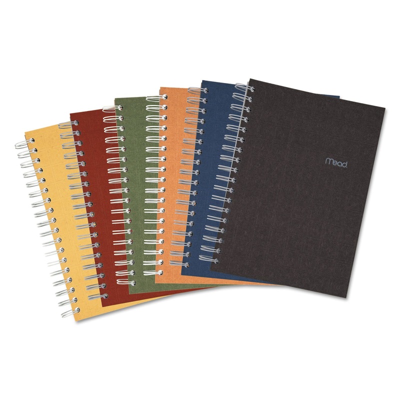 RECYCLED NOTEBOOK, 1 SUBJECT, MEDIUM/COLLEGE RULE, ASSORTED COLOR COVERS, 9.5 X 6, 120 SHEETS