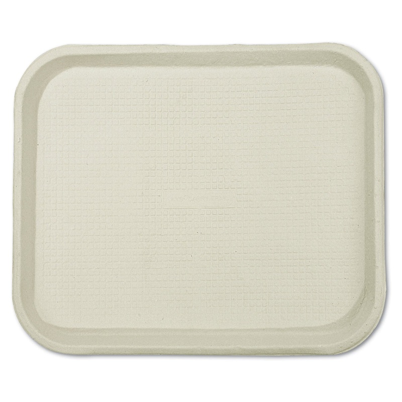 Savaday Molded Fiber Food Trays, 9 X 12 X 1, White, Rectangular