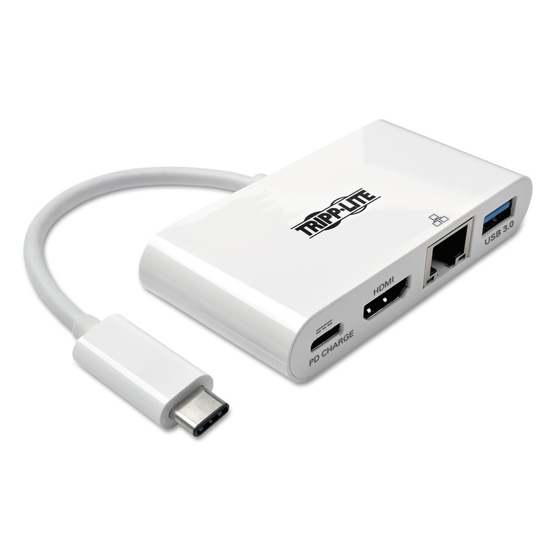 USB 3.1 GEN 1 USB-C TO HDMI ADAPTER, USB-A/USB-C PD CHARGING/GIGABIT ETHERNET