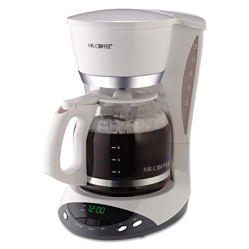 12-Cup Programmable Coffeemaker, White