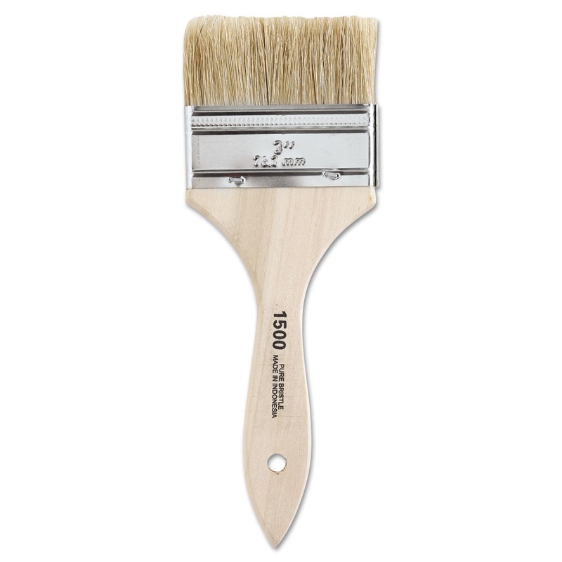 Chinese Bristle-Chip Brush, 3″, White