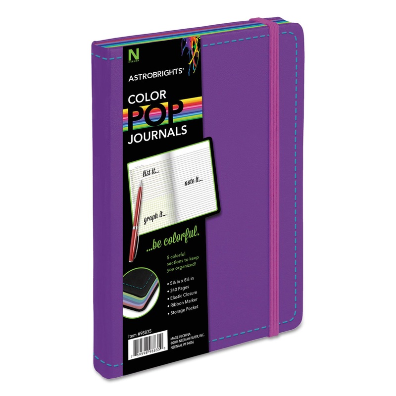 Colorpop Journal, College Ruled, 8 1/4 X 5 1/8, Purple, 240 Sheets