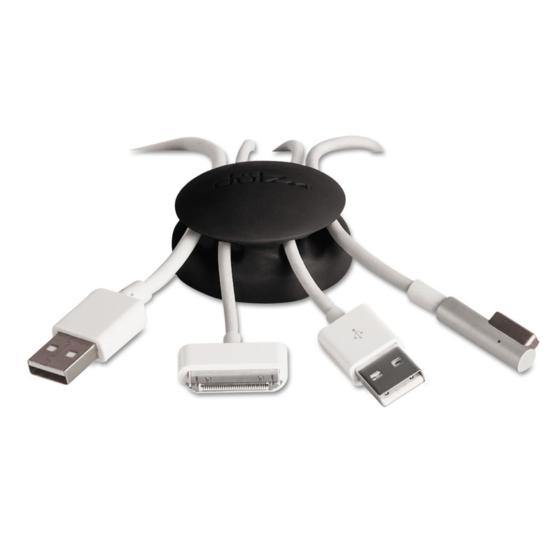 CORD CATCHER FOR DESKS AND WORKSTATIONS, BLACK