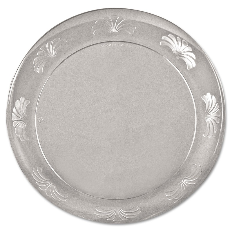 Designerware Plastic Plates, 7 1/2 Inches, Clear, Round, 10/pack