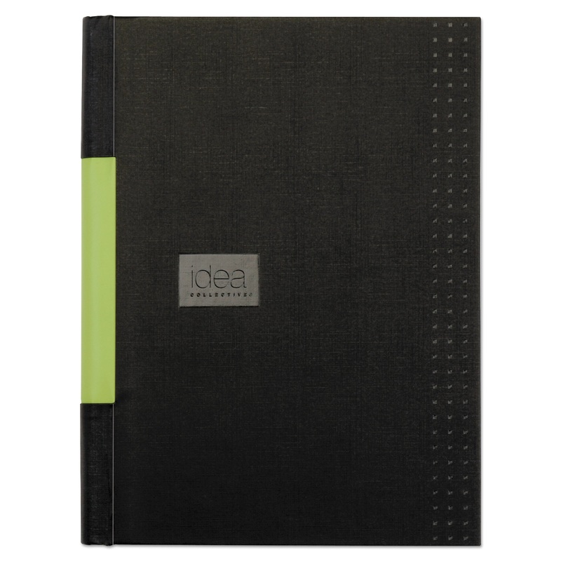 IDEA COLLECTIVE PROFESSIONAL CASEBOUND HARDCOVER NOTEBOOK, 8 1/4 X 11 3/4, BLACK