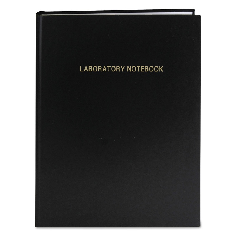 LAB RESEARCH NOTEBOOK, 5 SQ/IN QUADRILLE RULE, 11.25 X 8.75, WHITE, 72 SHEETS