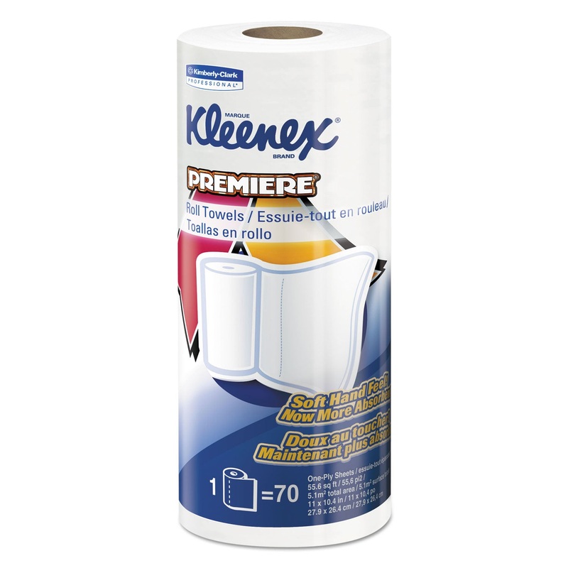Premiere Kitchen Roll Towels, White, 70/roll, 24 Rolls/carton
