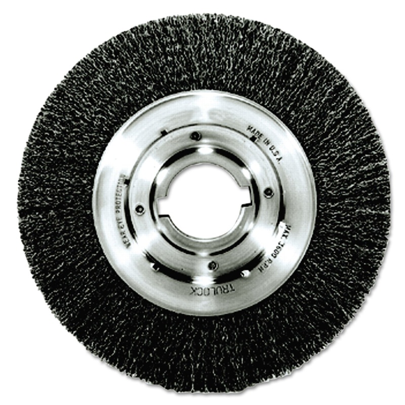 Trulock Tlm-10 Narrow-Face Crimped Wire Wheel, 10″ Dia, .014 Wire, Arbor Dia: 2″