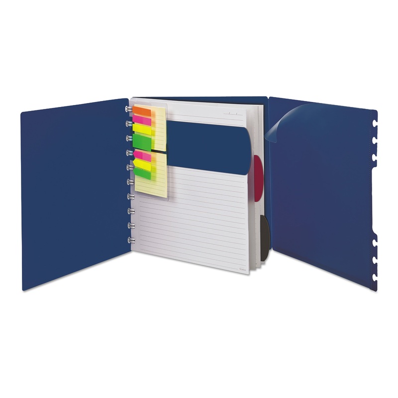 VERSA CROSSOVER NOTEBOOK, 1 SUBJECT, WIDE/LEGAL RULE, NAVY COVER, 11 X 8.5, 60 SHEETS