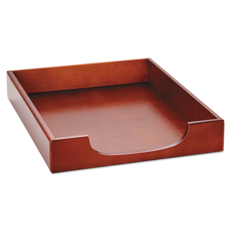 WOOD TONES DESK TRAY, 1 SECTION, LETTER SIZE FILES, 8.5″ X 11″, MAHOGANY